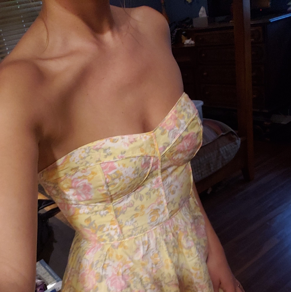 Pale Yellow Floral Sundress